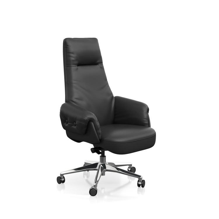 Factory Wholesale High Quality Leather Executive Office Chairs Gray Brown Swivel Chair Office Chair Executive detail 1