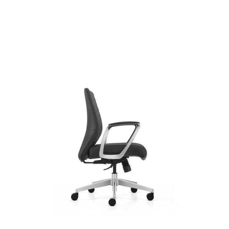 Wholesale Price Black Faux Leather Office Visitor Guest Chair detail 2