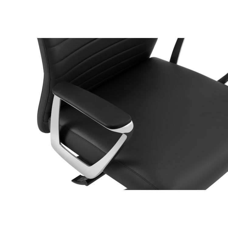 Wholesale Price Black Faux Leather Office Visitor Guest Chair detail 5