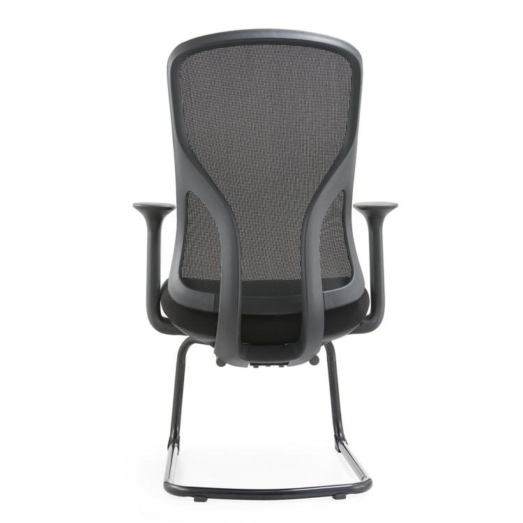 Modern and Comfortable Conference Room Visitor Chair With Fixed Armrest, Black Frame, Suitable for Reception and Meeting Use detail 3