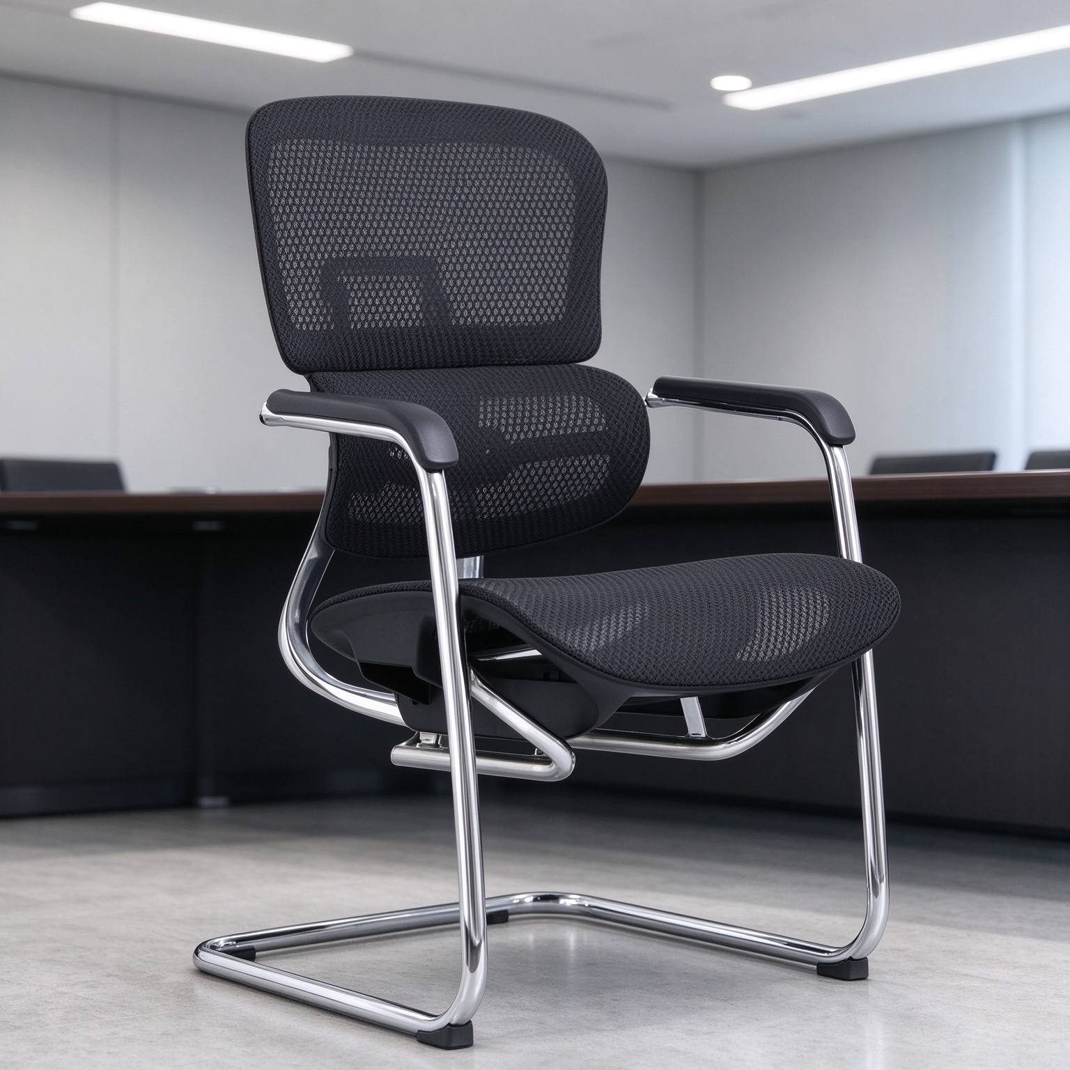 Executive Contemporary Ergonomic Waterproof Mesh Office Chair Adjustable Armrest Metal Legs Plastic Frame for Commercial Home detail 6
