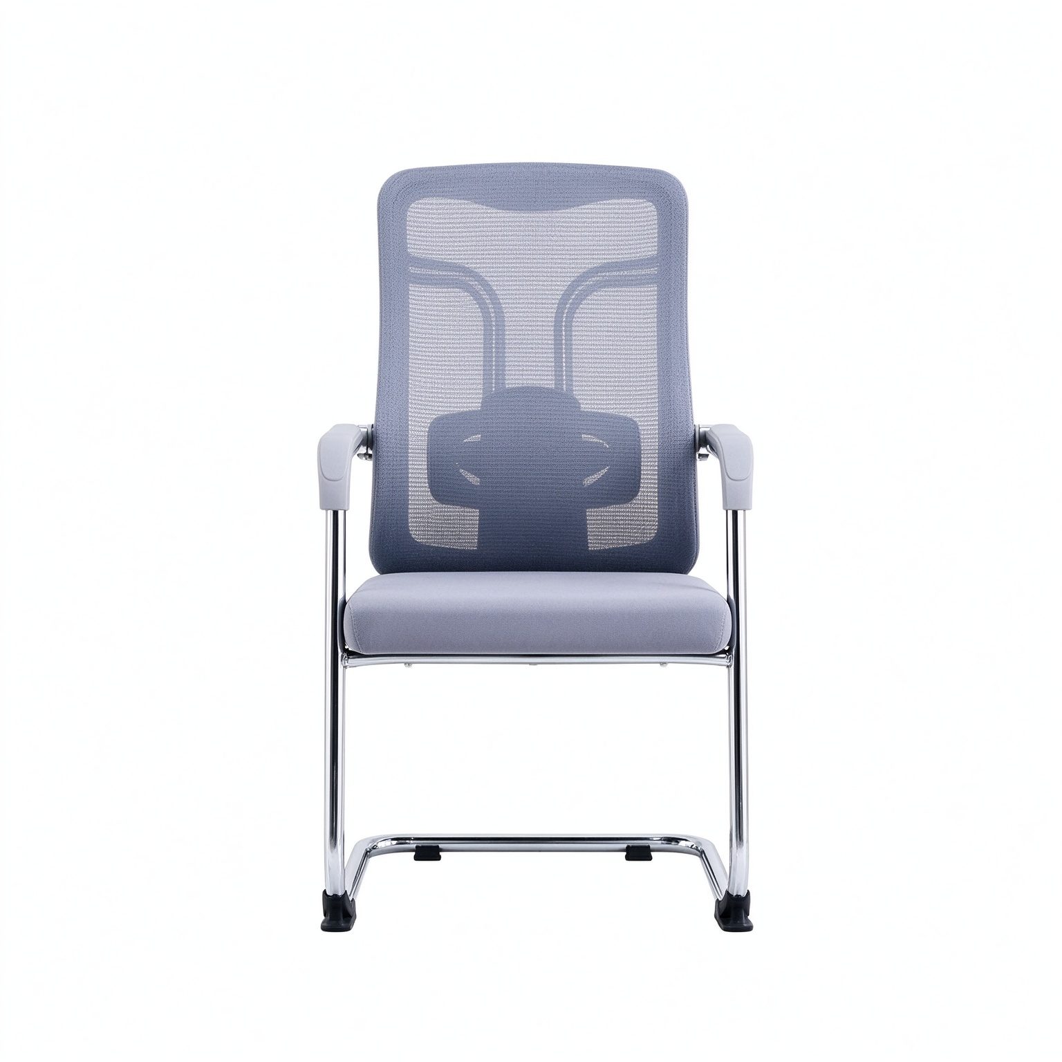 China Factory Sell Hot Low Price Office Meeting Chair with Fixed Armrest and U Shape Chrome Legs Mesh Ergonomic Chair detail 4