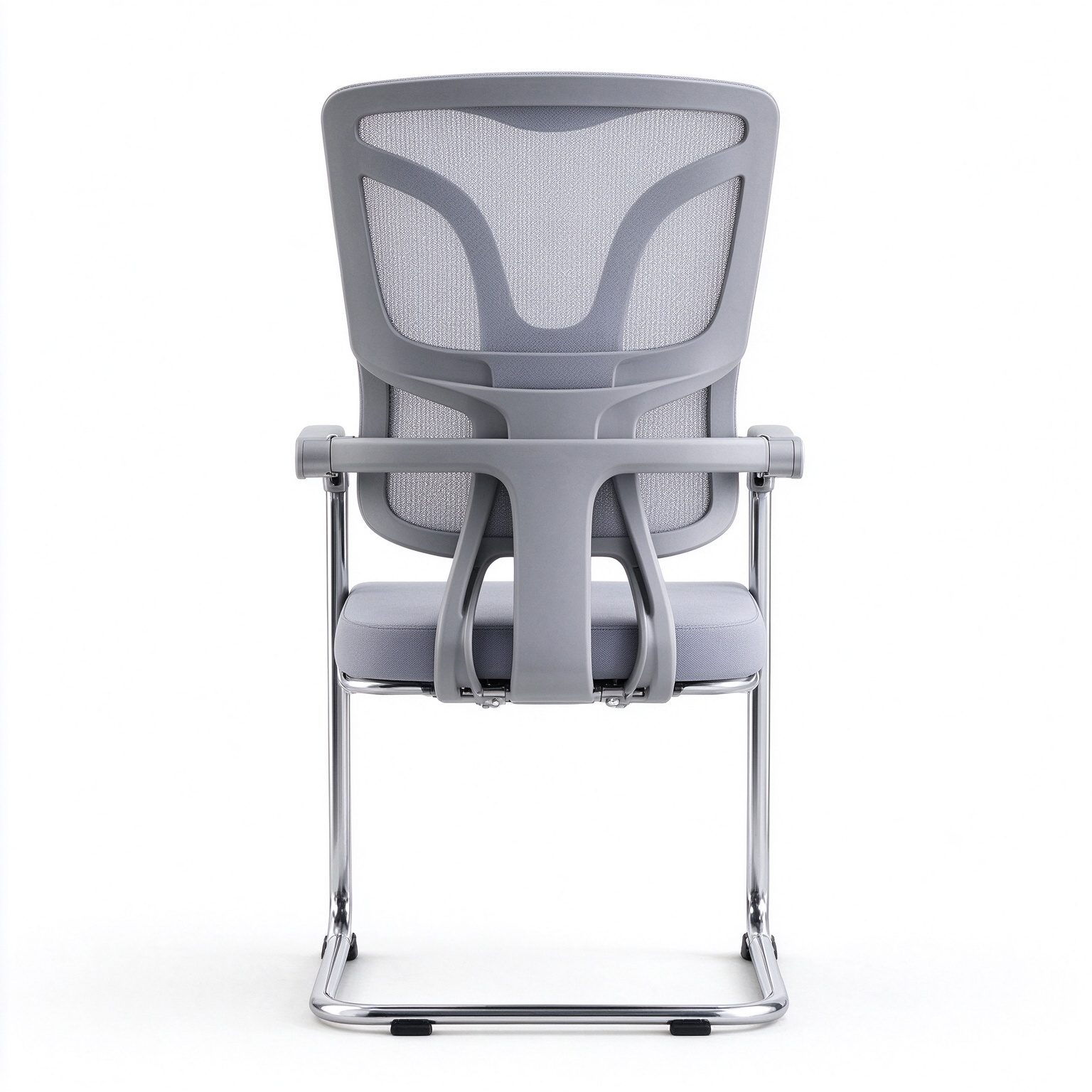 Ergonomic Modern Mesh Conference Chair Dual Lumbar Support 1.8mm Chrome Cantilever Frame Fixed Armrests Meeting Room detail 4