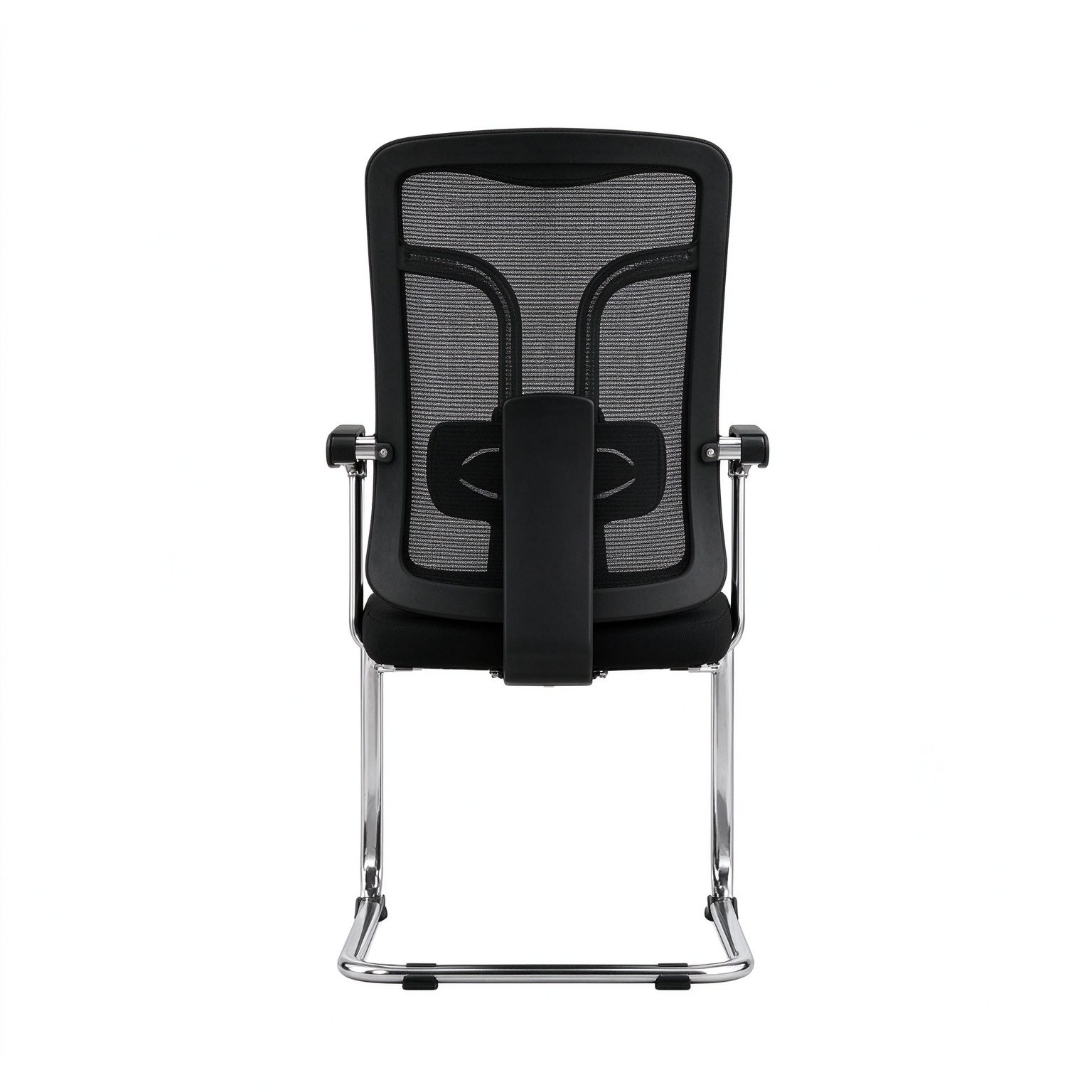 Lumbar Support Executive Mesh Chair Executive Comfortable Fixed Armrest Meeting Chair Without Wheels detail 4