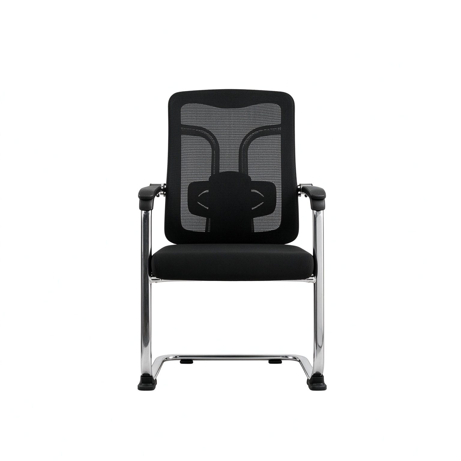 Lumbar Support Executive Mesh Chair Executive Comfortable Fixed Armrest Meeting Chair Without Wheels detail 5