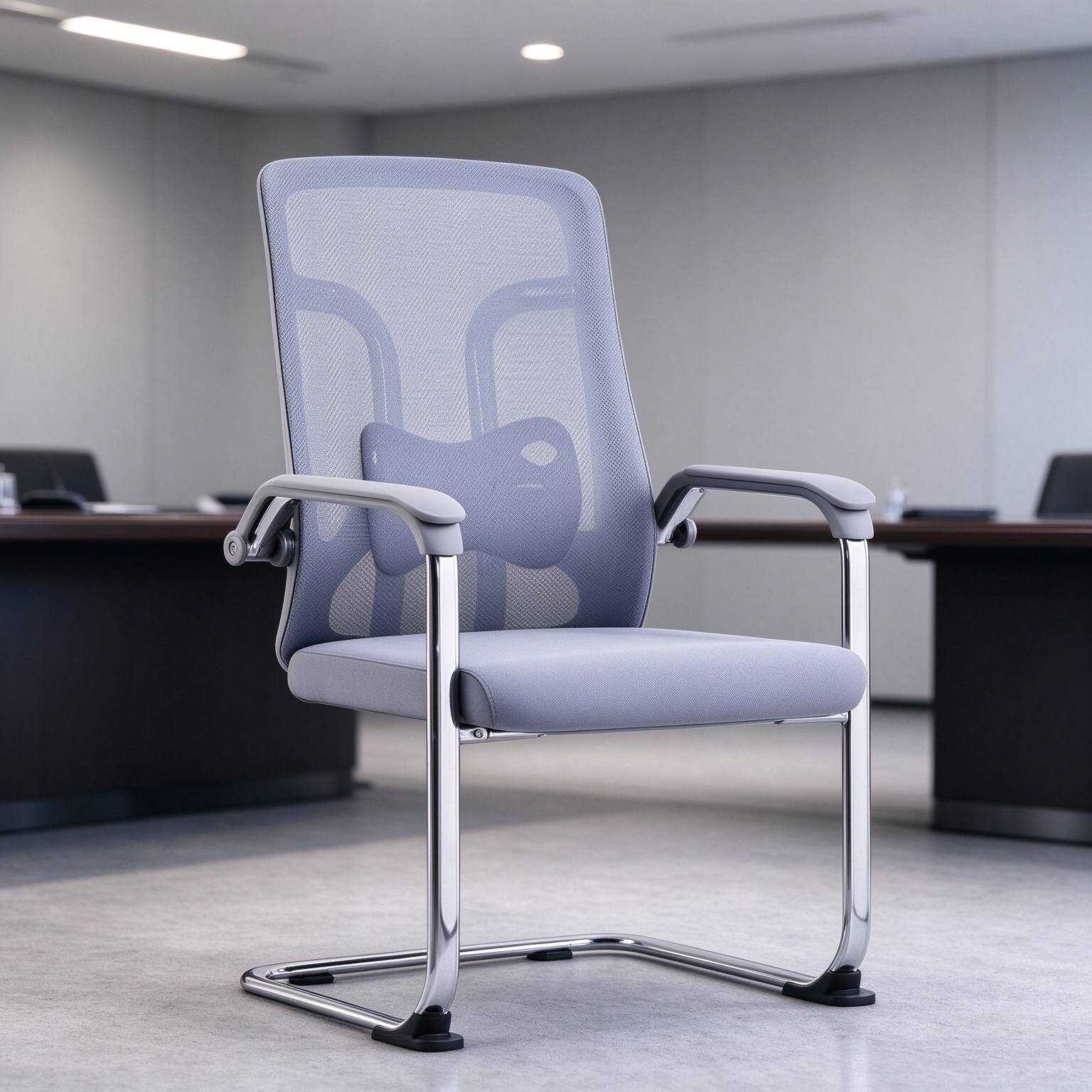 Contemporary Comfortable Simple Mesh Bow Meeting Reception Chair Stylish Staff Chair detail 6
