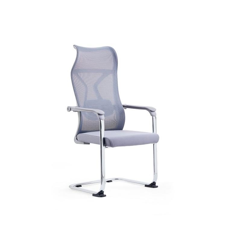High Quality Business Visitors Ergonomic Mesh Back Office Meeting Room Chairs Conference Fixed Office Chairs detail 1
