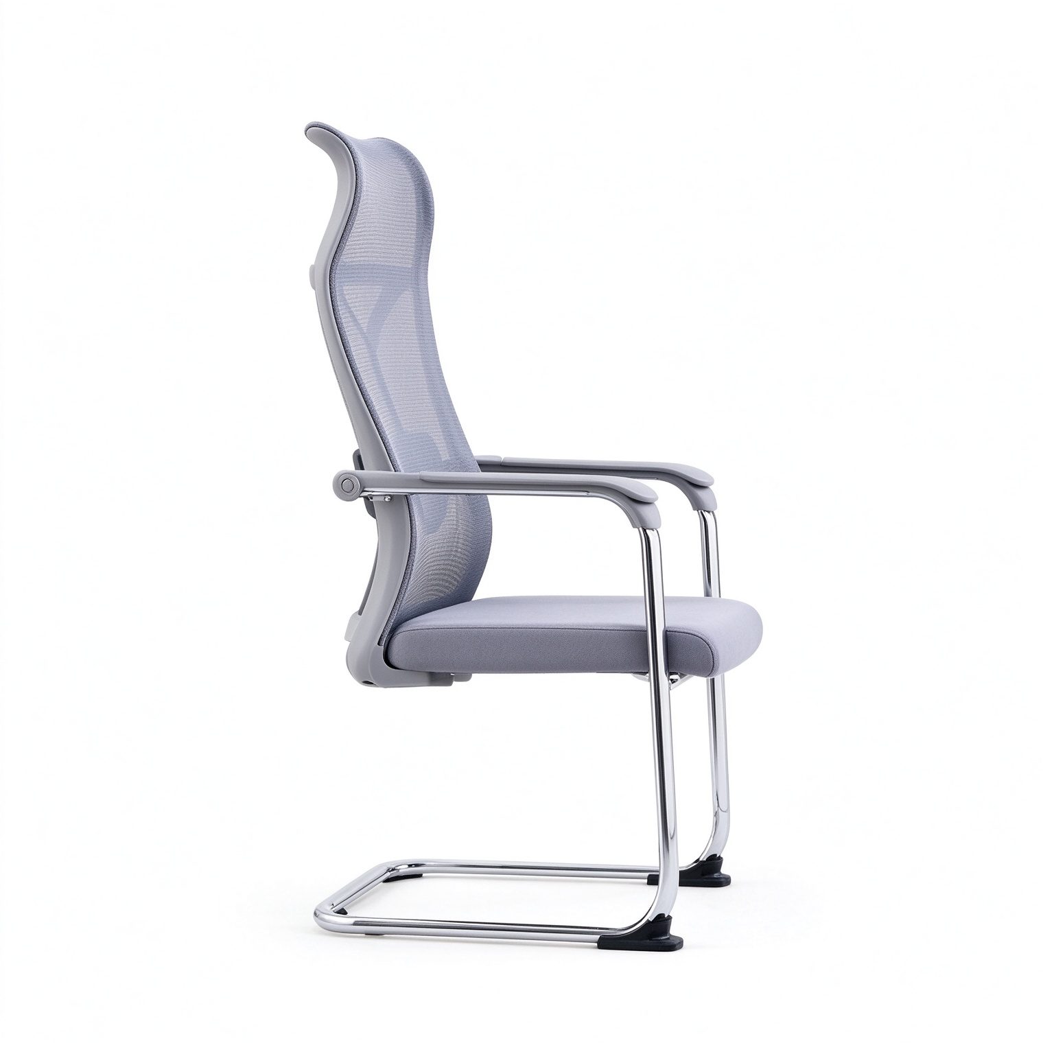 High Quality Business Visitors Ergonomic Mesh Back Office Meeting Room Chairs Conference Fixed Office Chairs detail 2