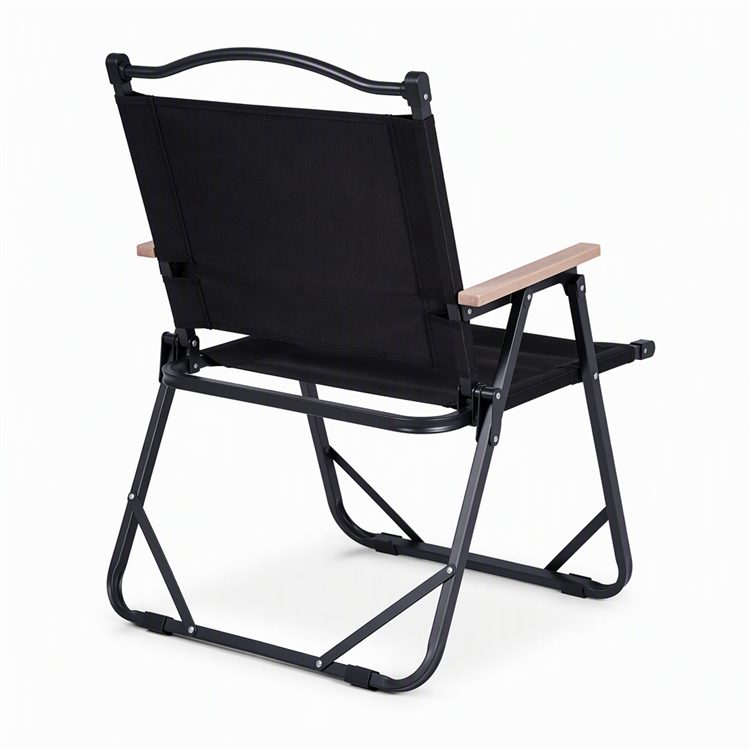 Breathable Oxford Fabric Iron Solid Wood Frame Kermit Chair-High Ventilation Design Foldable Lightweight Portable Hiking Beach detail 4