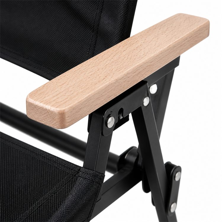 Breathable Oxford Fabric Iron Solid Wood Frame Kermit Chair-High Ventilation Design Foldable Lightweight Portable Hiking Beach detail 6