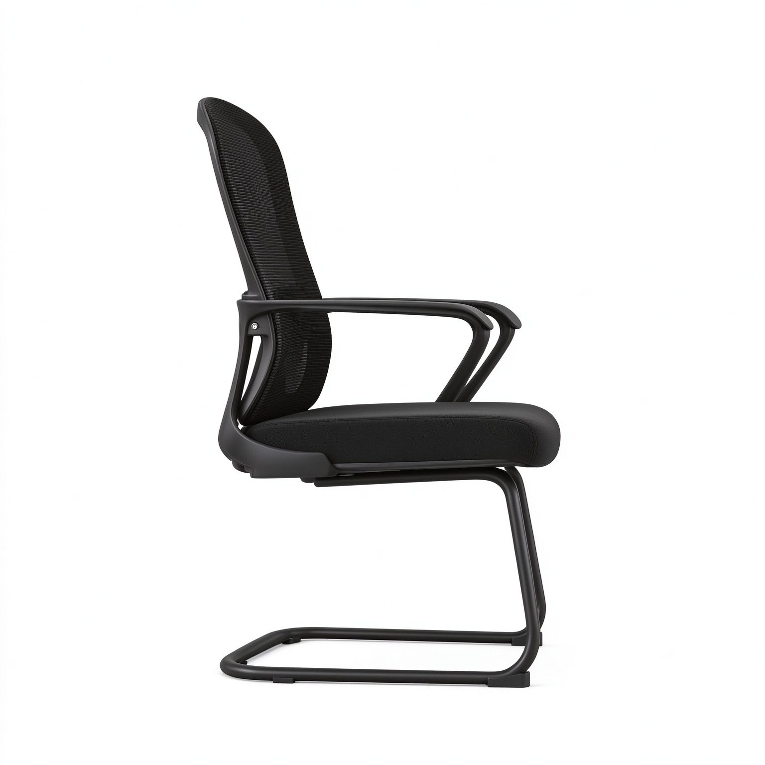 Modern Ergonomic Adjustable Height Fixed Armrest Mid Back Mesh Aluminum Frame Staff Task Chair for Home Office Use Visitors detail 3