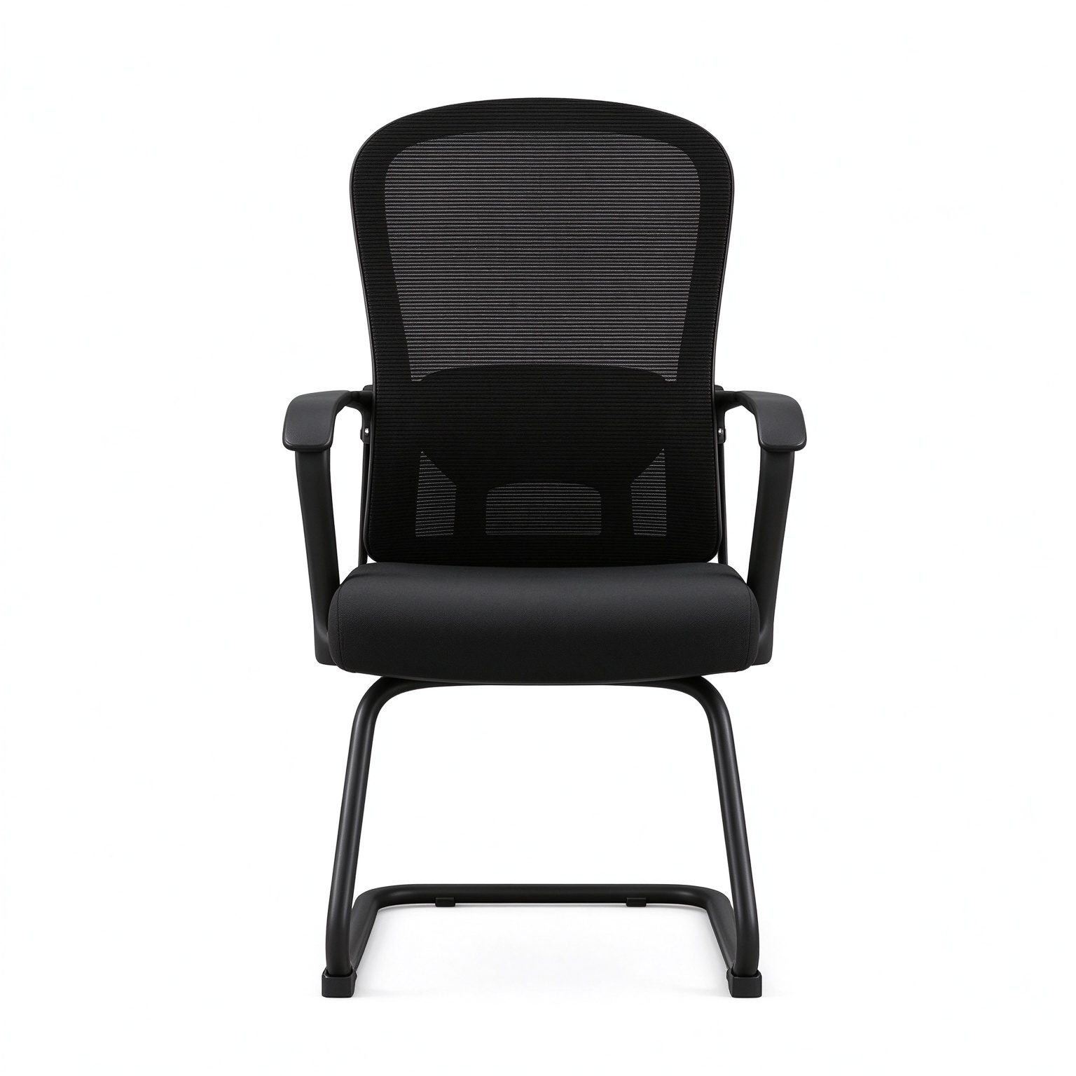 Modern Ergonomic Adjustable Height Fixed Armrest Mid Back Mesh Aluminum Frame Staff Task Chair for Home Office Use Visitors detail 4