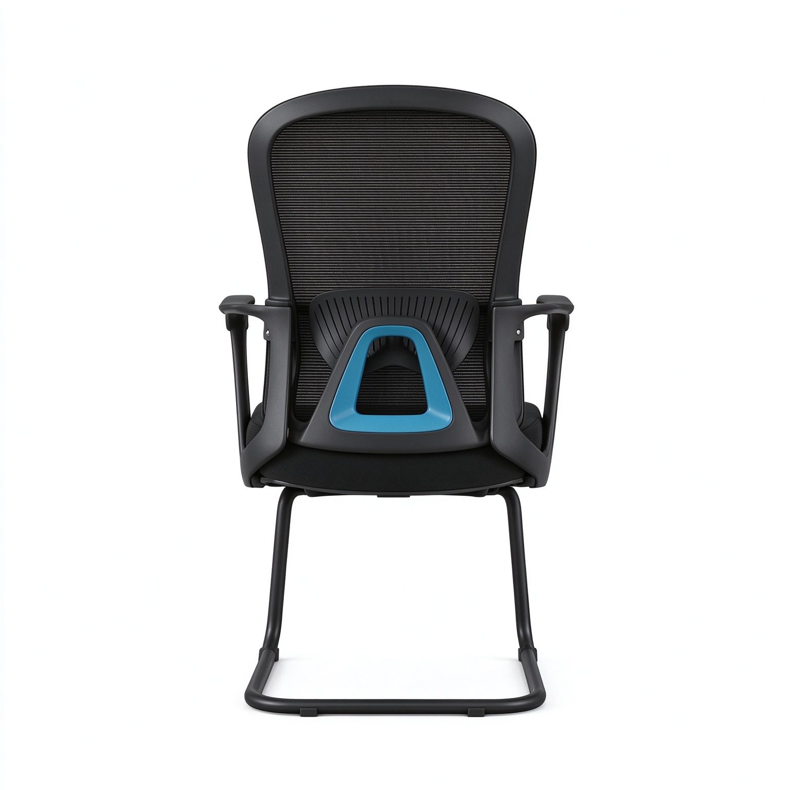 Modern Ergonomic Adjustable Height Fixed Armrest Mid Back Mesh Aluminum Frame Staff Task Chair for Home Office Use Visitors detail 5