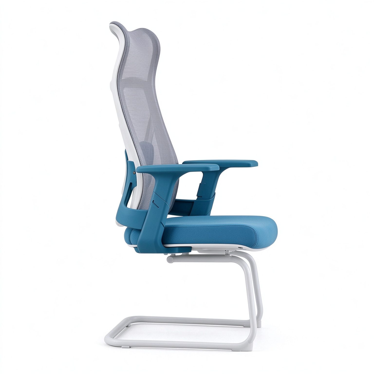 Hot Sale Modern Durable Fixed Armrest L-Shape Leg Office Executive Mesh Chair Series Chairs Furniture detail 2