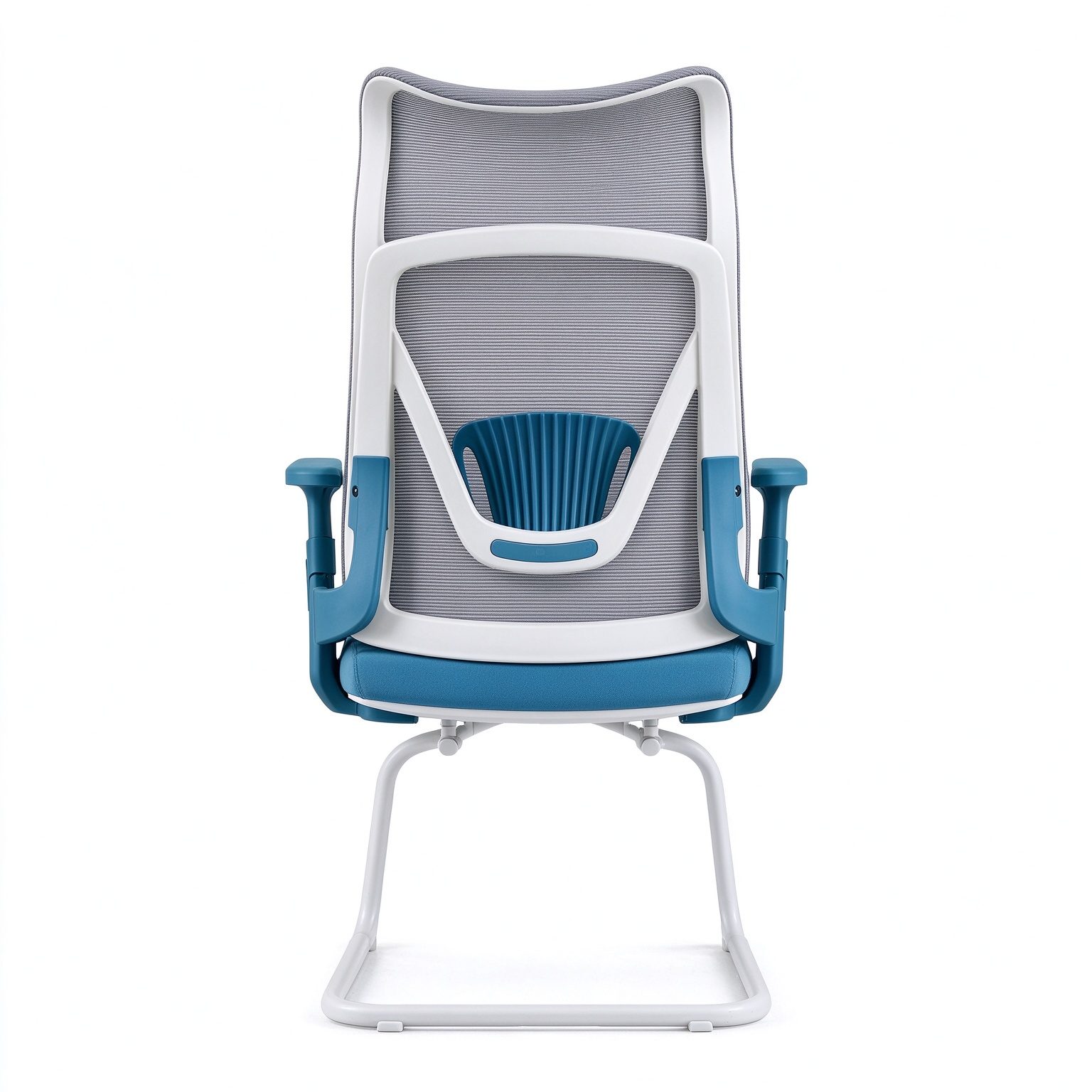 Hot Sale Modern Durable Fixed Armrest L-Shape Leg Office Executive Mesh Chair Series Chairs Furniture detail 4