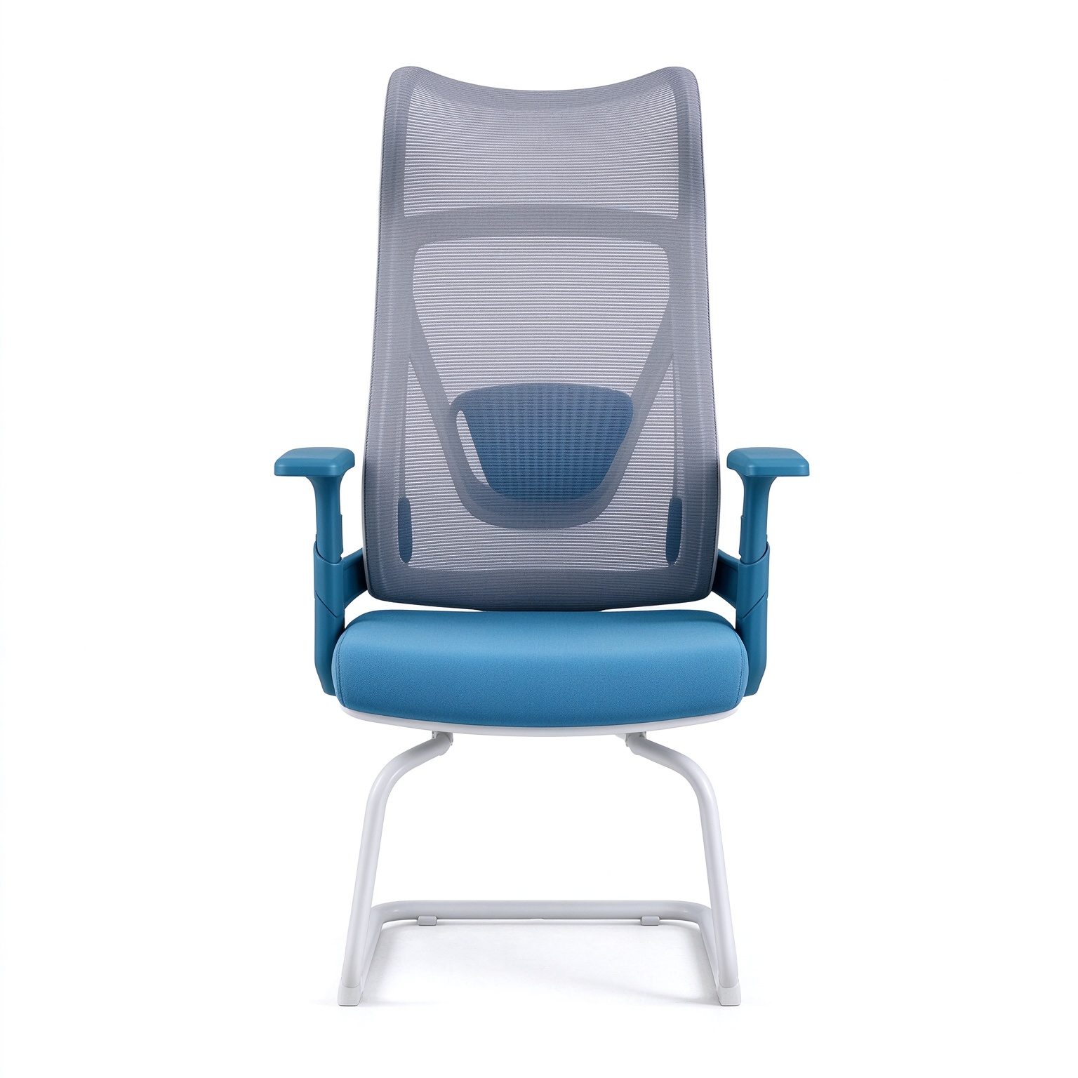 Hot Sale Modern Durable Fixed Armrest L-Shape Leg Office Executive Mesh Chair Series Chairs Furniture detail 5