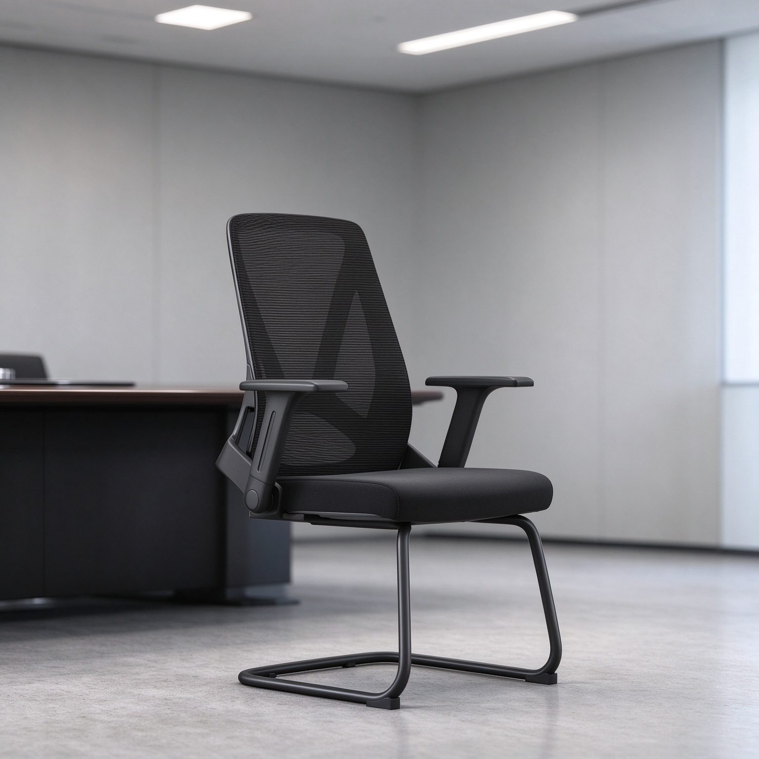 Ergonomic Office Chair with Metal Frame and Mesh Traditional-Contemporary Design for Meeting Room or Visitor Use detail 6