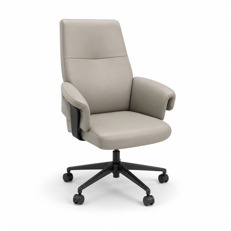 Luxury Ergonomic PU Leather Rolling Swivel Chair with Wheels Chair Executive Office Furniture Boss Office Chair detail 1