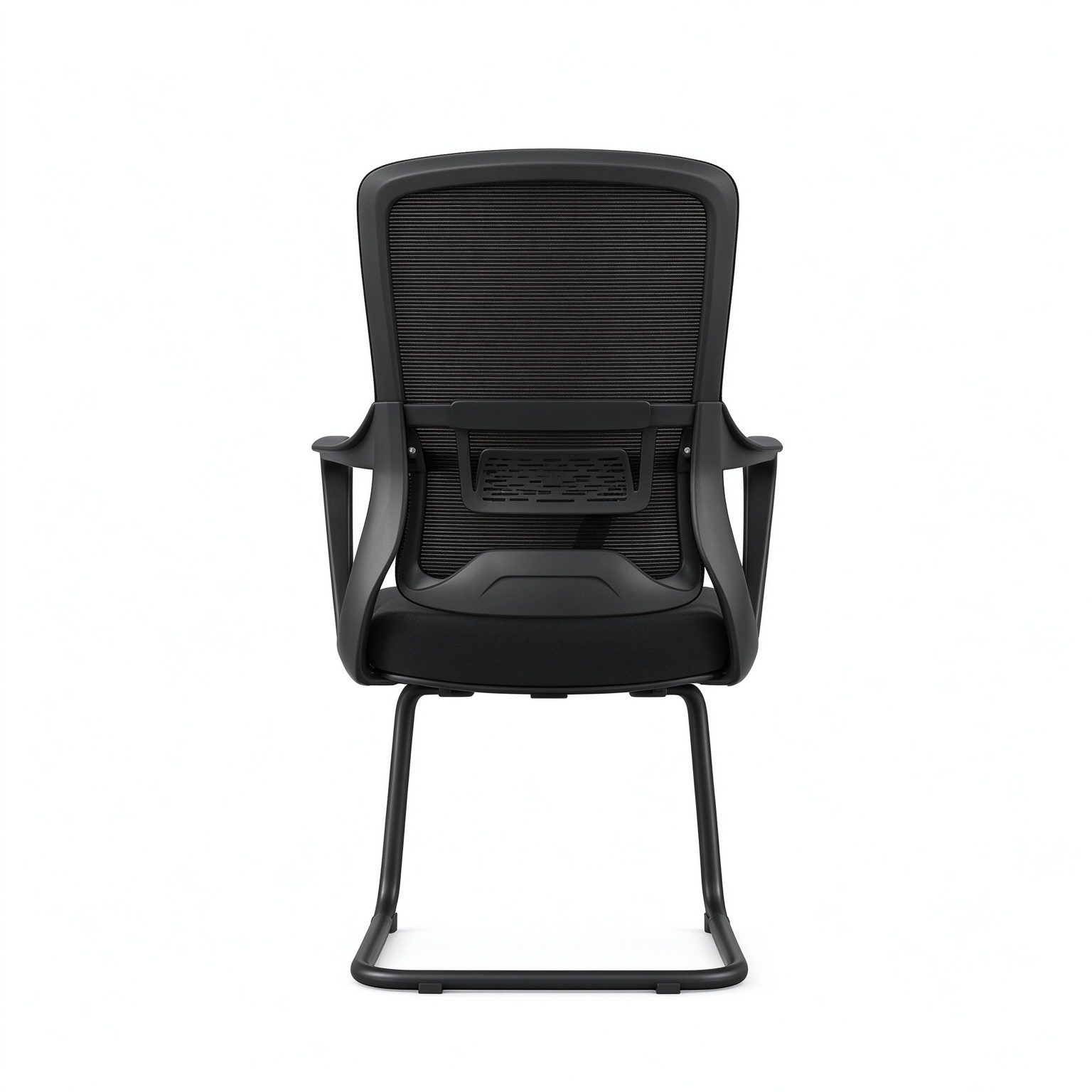 Contemporary Ergonomic Executive Office Chair with Grey Mesh Red Fixed Armrests detail 3