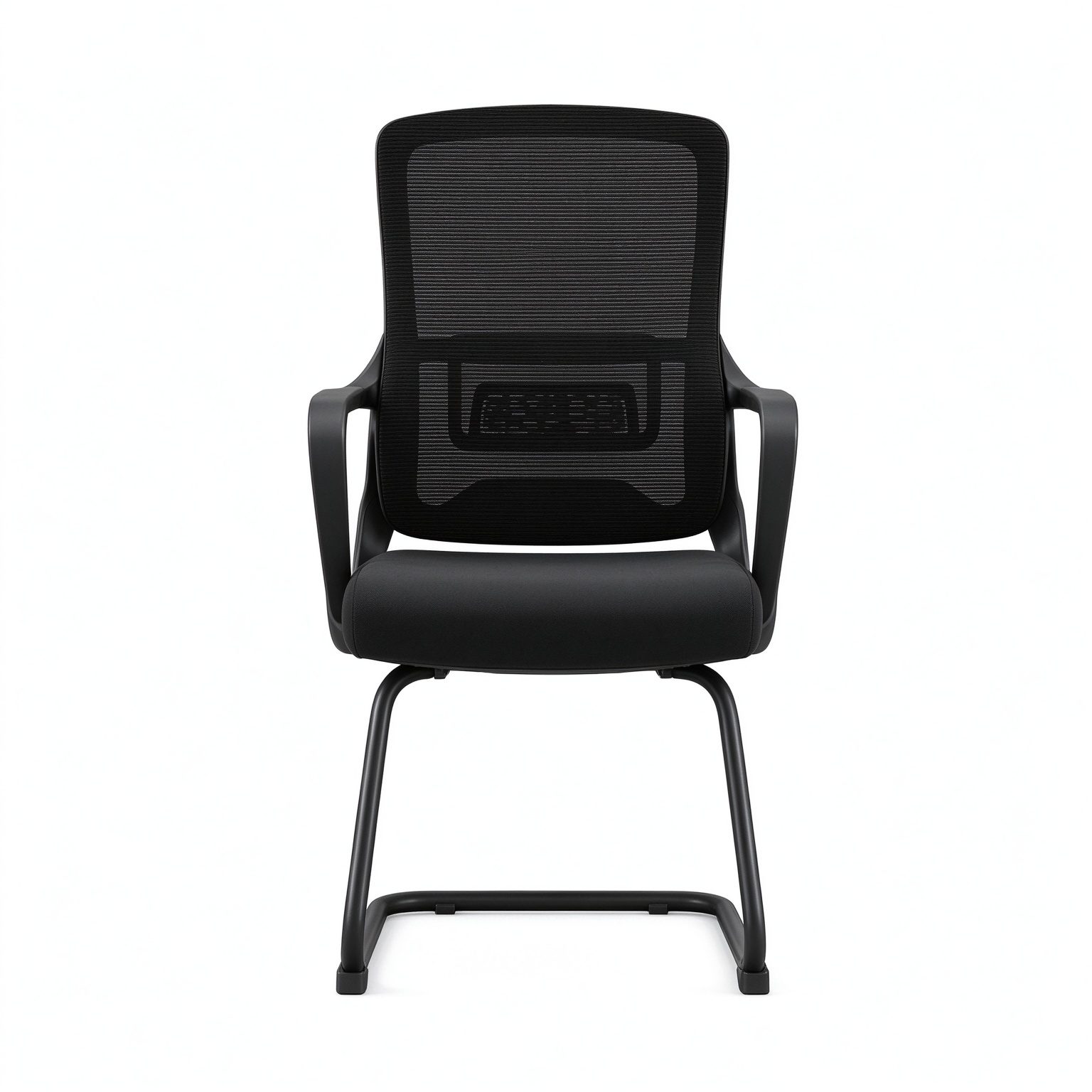 Contemporary Ergonomic Executive Office Chair with Grey Mesh Red Fixed Armrests detail 4