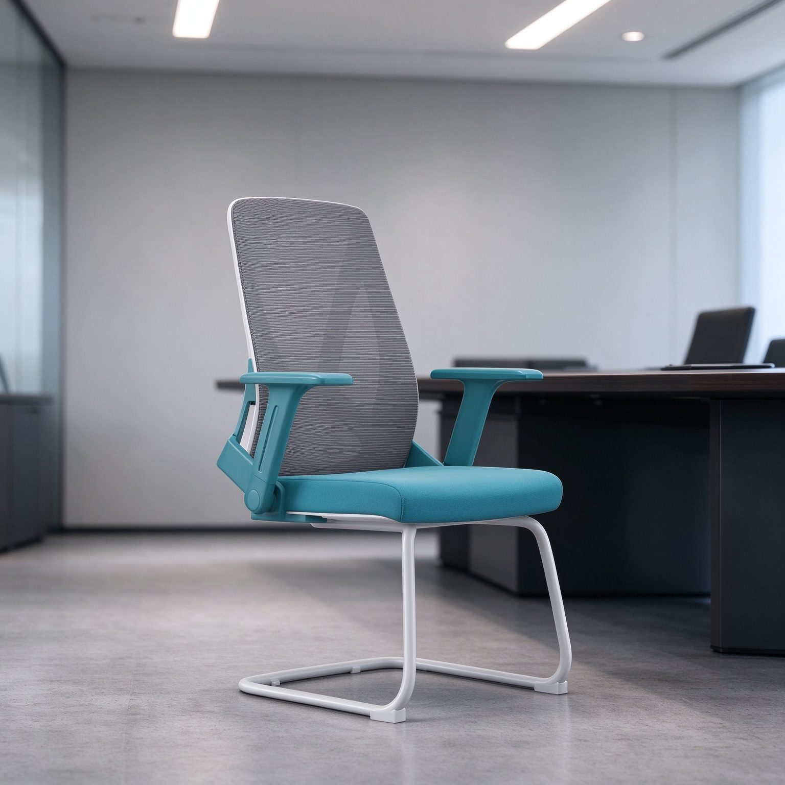 Manufacturers' Staff Task Computer Desk and Mesh Office Chairs for Visitors detail 6