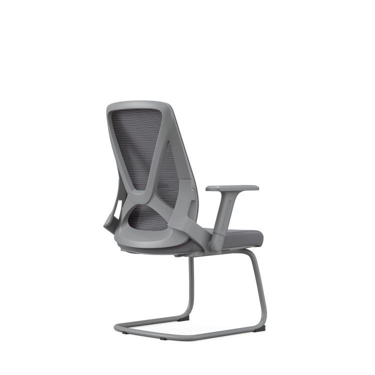 Advanced Mesh Office Work Station Chair With Fixed Chromed Legs Office Guests Staff Chair for Conference Room detail 2