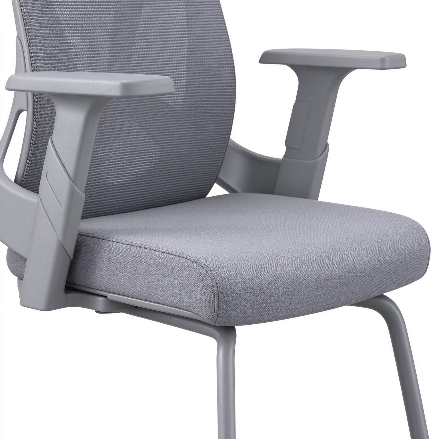 Advanced Mesh Office Work Station Chair With Fixed Chromed Legs Office Guests Staff Chair for Conference Room detail 5