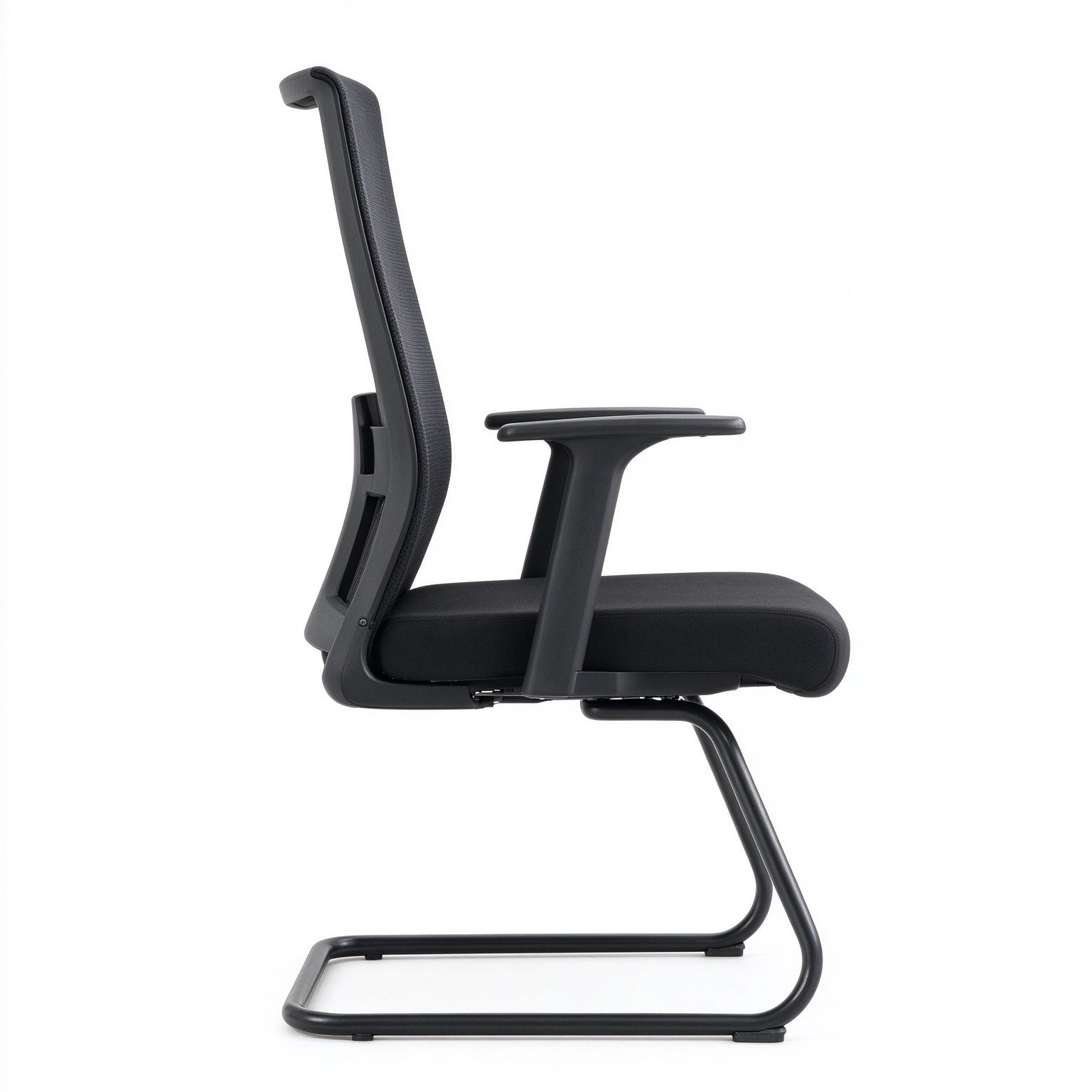 Lifting Waist Non Swivel Mesh Office Visitor Meeting Bow Chair With Fixed Arm Office Furniture Lab Work Station Computer Chair detail 2