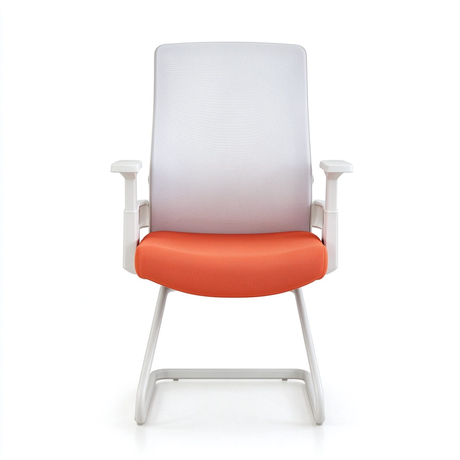 Mid Back Mesh Cozy Office Reception Guest Chair With T-Shaped PP Armrest Home Office Ergonomic Working Chair With Fixed Frame detail 4