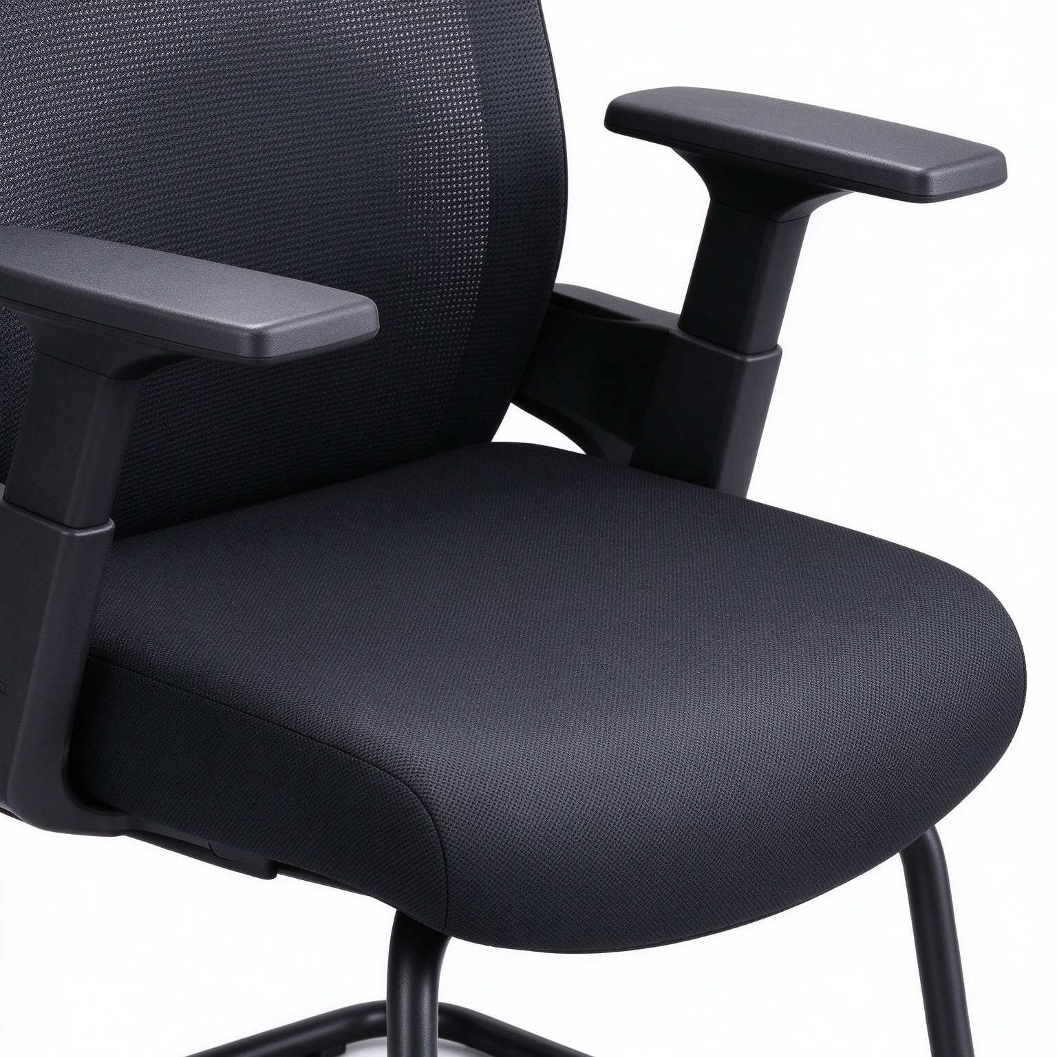 Hot Selling Office Furniture Bow Shape Mid Back Premium Black Ergonomic Mesh Executive Office for Office Building detail 5