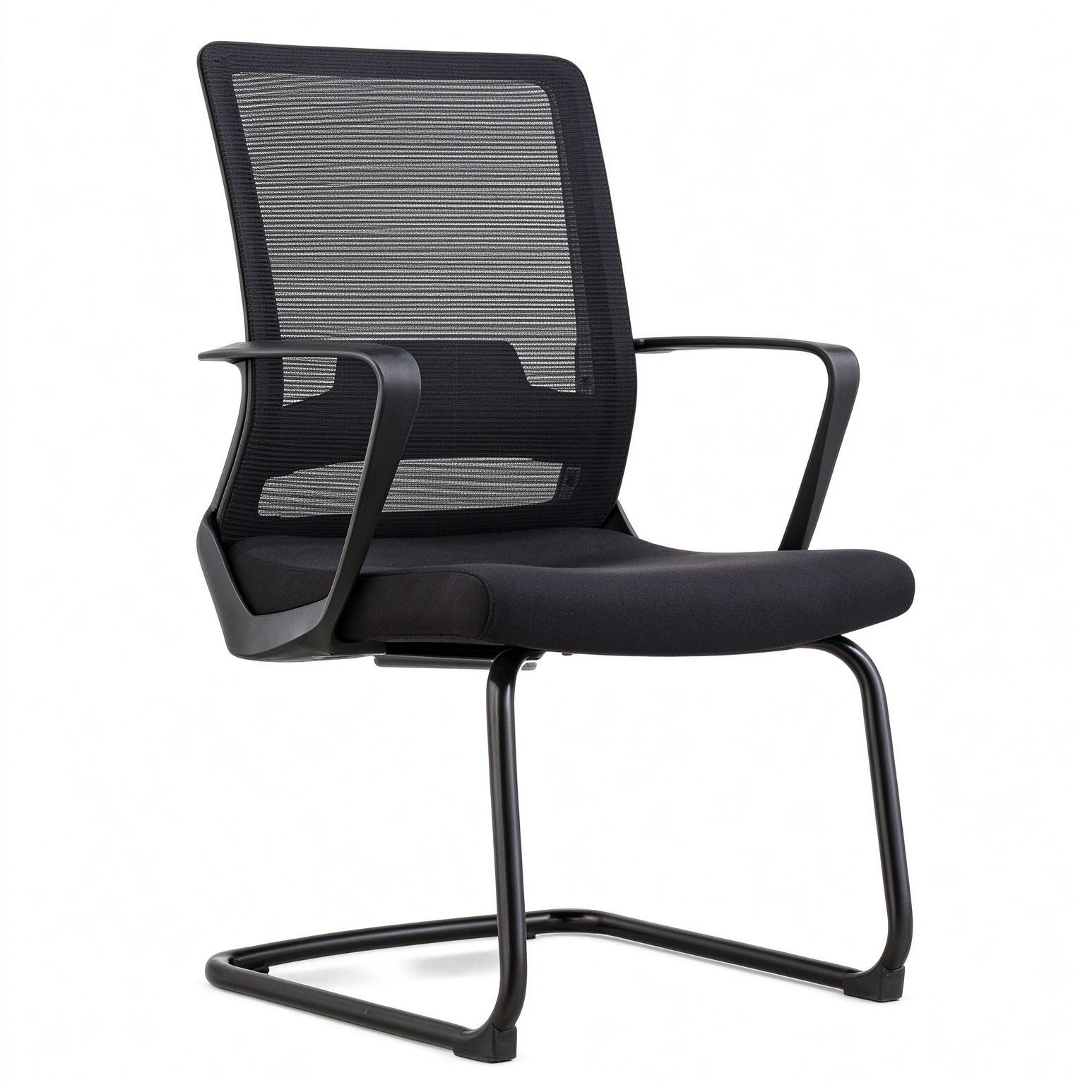 Ergonomic PP Arms Advanced Mesh Office Chair With Ventilate Cushion Non Revolving Computer Chair With Lumbar Support detail 1