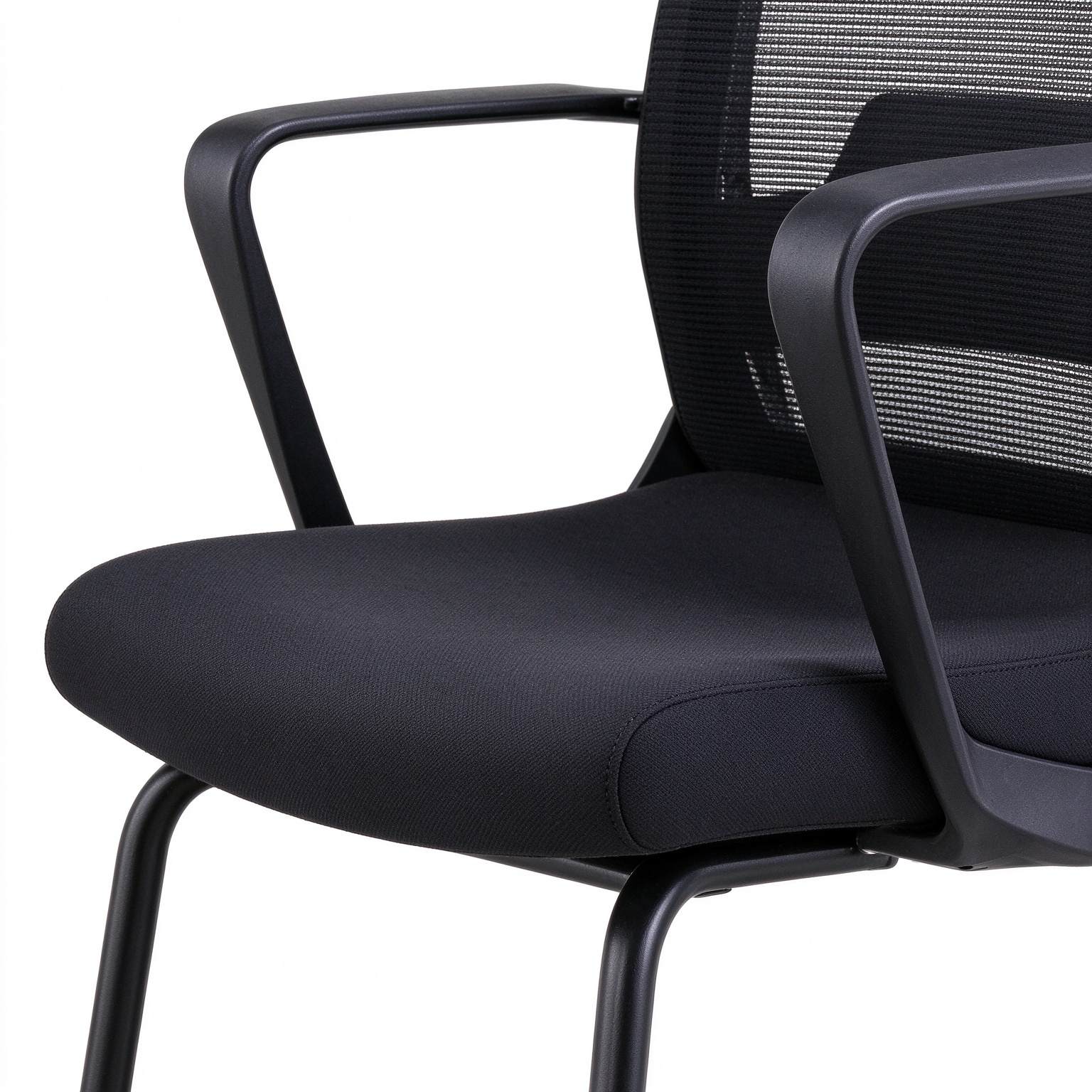 Ergonomic PP Arms Advanced Mesh Office Chair With Ventilate Cushion Non Revolving Computer Chair With Lumbar Support detail 5