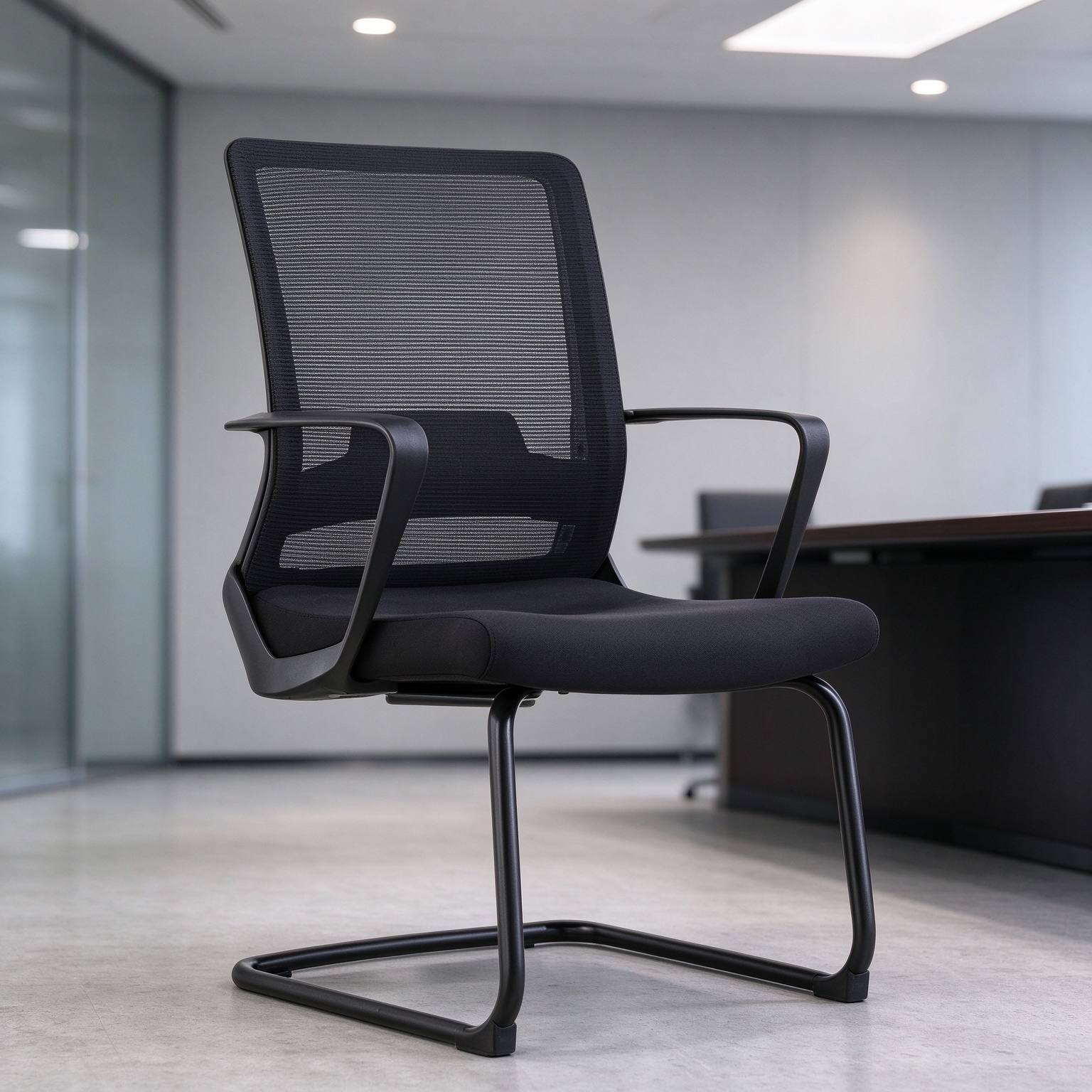 Ergonomic PP Arms Advanced Mesh Office Chair With Ventilate Cushion Non Revolving Computer Chair With Lumbar Support detail 6