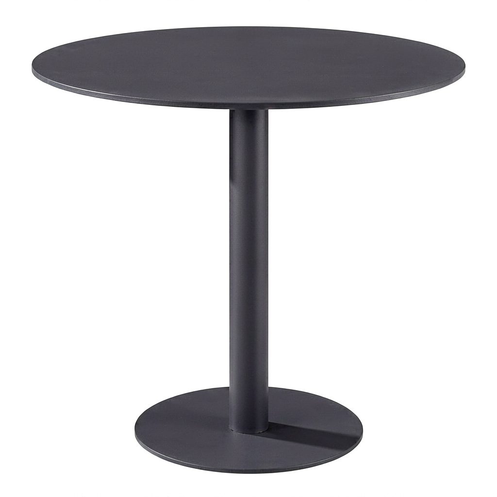 Minimalist Light Luxury Tempered Round Table Modern Family Breakfast Table High-End Black High Legs Breakfast Table detail 1