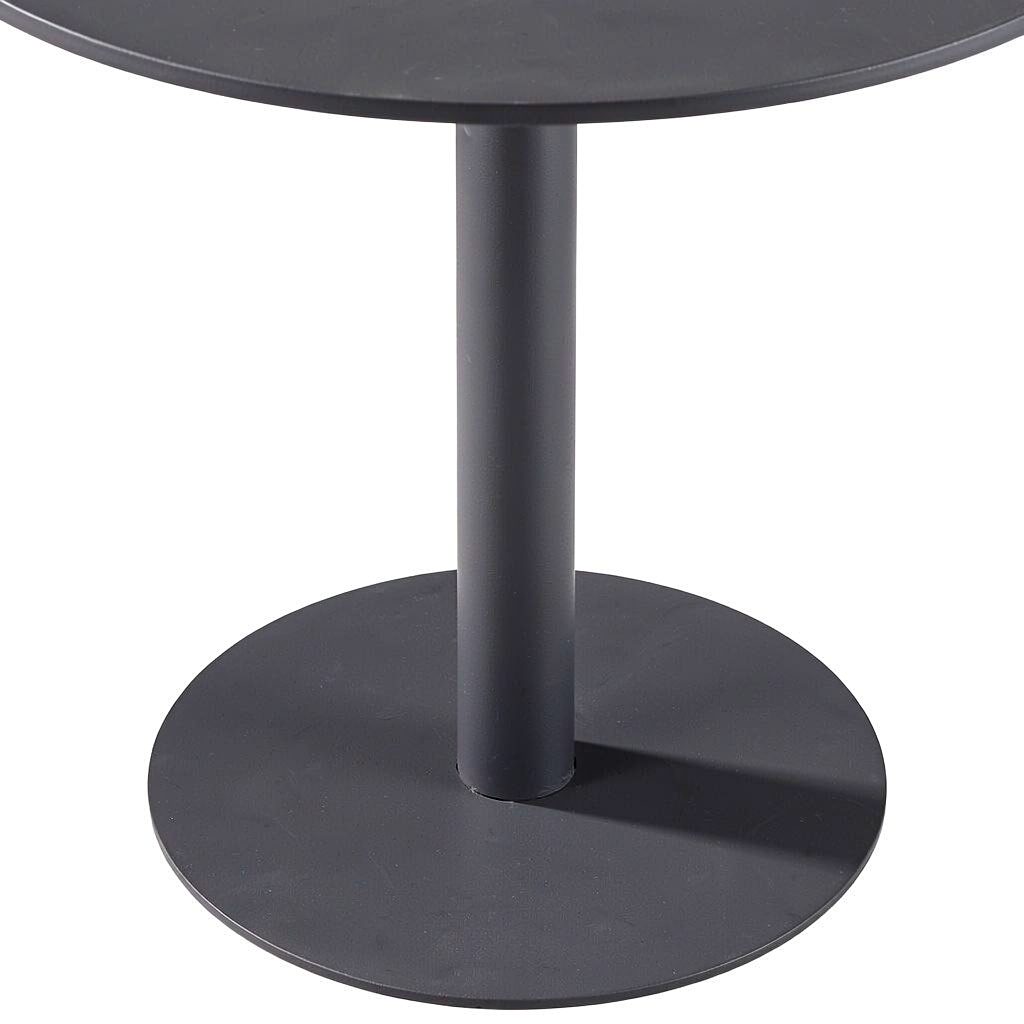 Minimalist Light Luxury Tempered Round Table Modern Family Breakfast Table High-End Black High Legs Breakfast Table detail 2