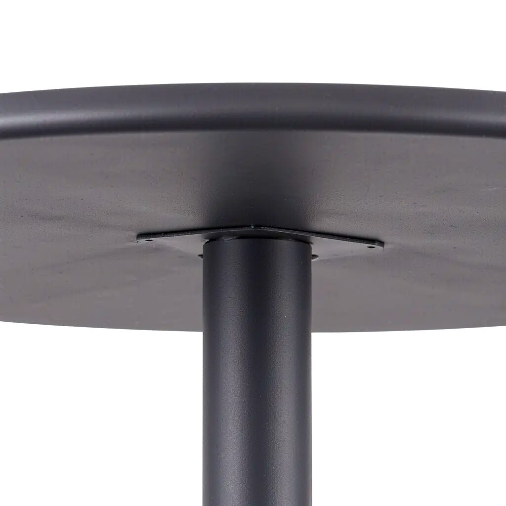 Minimalist Light Luxury Tempered Round Table Modern Family Breakfast Table High-End Black High Legs Breakfast Table detail 3