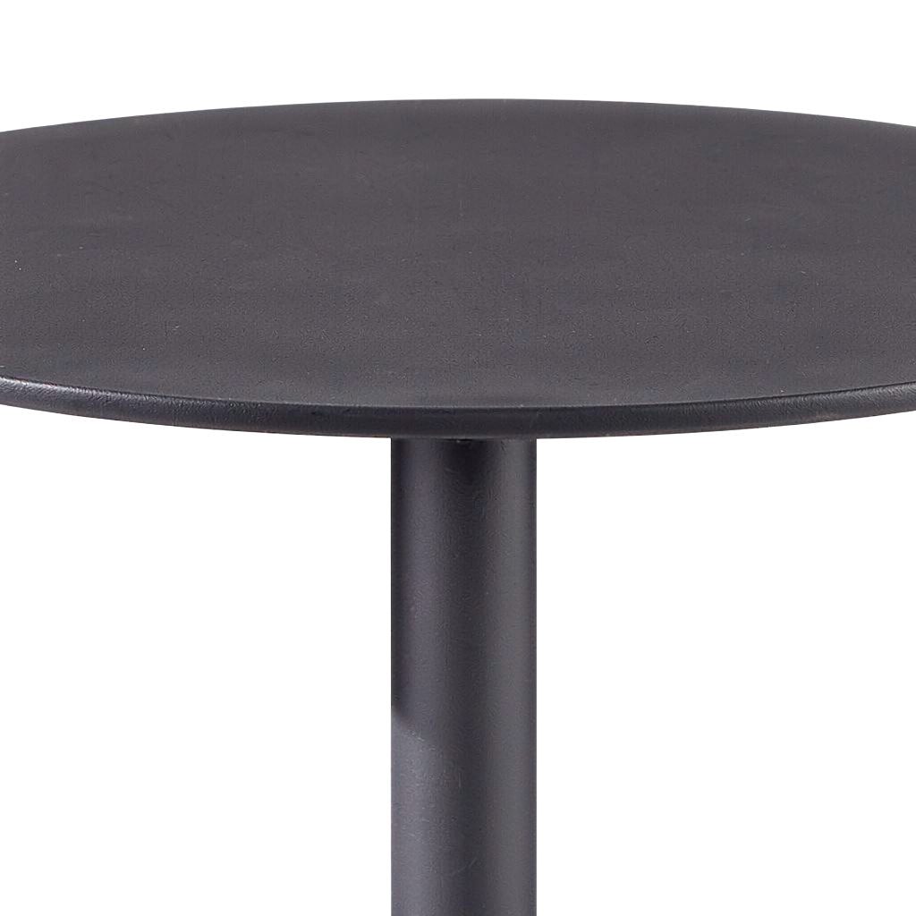 Minimalist Light Luxury Tempered Round Table Modern Family Breakfast Table High-End Black High Legs Breakfast Table detail 4