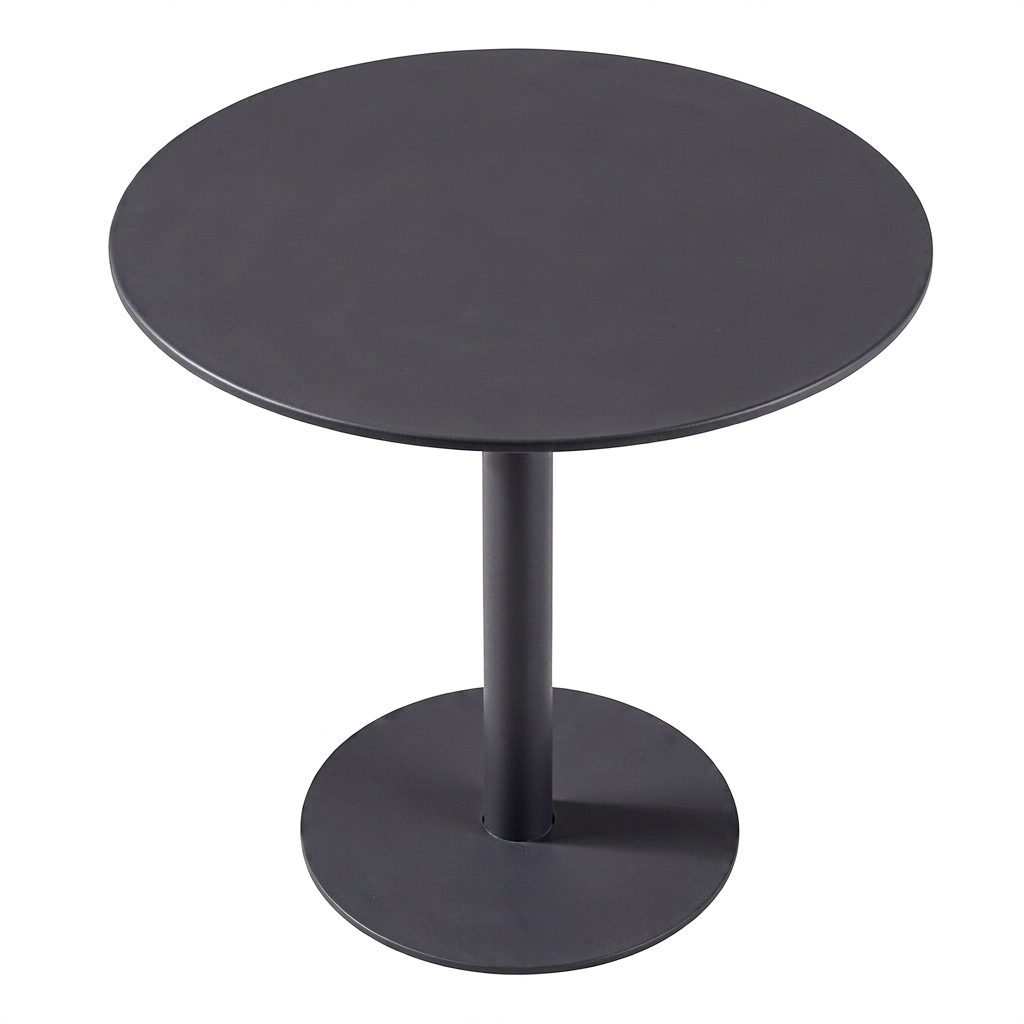 Minimalist Light Luxury Tempered Round Table Modern Family Breakfast Table High-End Black High Legs Breakfast Table detail 5