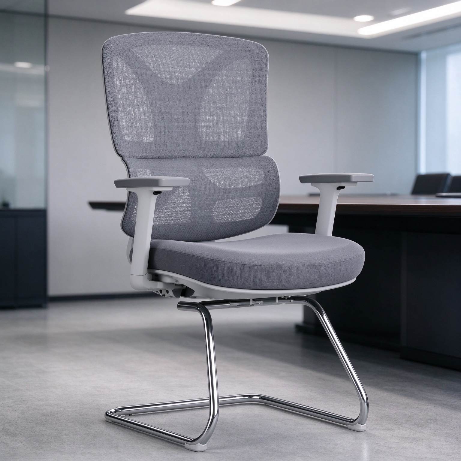 Modern Luxury Minimalist Workplace Furnishing Breathable Conference Customization Ergonomic Computer Desk Office Chair Furniture detail 6