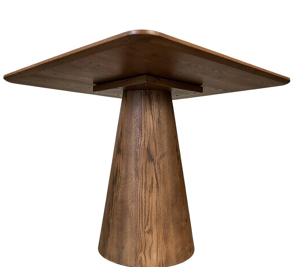 Modern Ceramic Marble Top Round Dining Table Wood Color Frame Home Dining Table Set Home Furniture Table detail 4