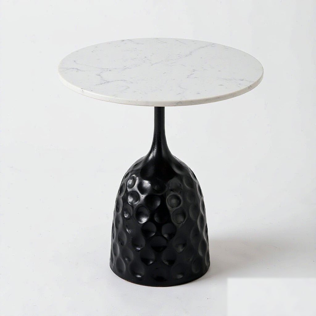 Nordic Simple Metal Frame Optional Color Rock End Table Modern Tea Table Corner Table for Living Room detail 1