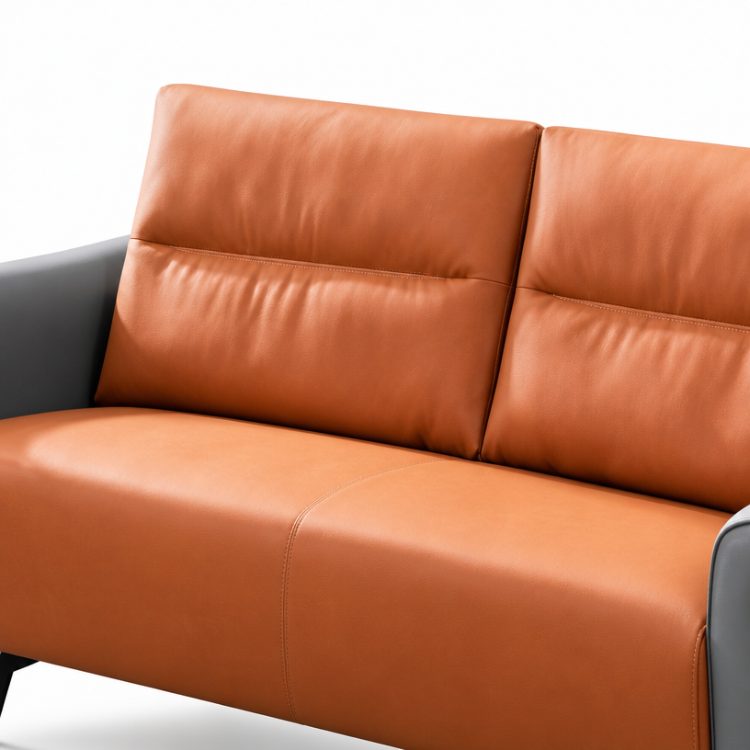 Modern Modular Reception Sofa Set Grey Leather Office Lounge Seating Business Lobby Couch detail 3