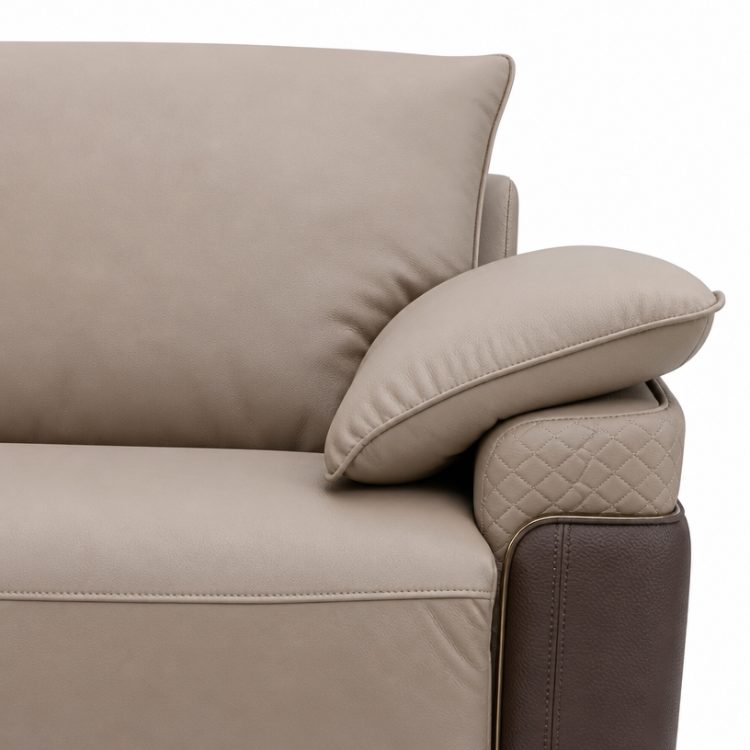 Modern Luxury Customized Color PU Leather Sponge Sectional Sofa Three Seater Comfortable for Living Room Hotel Furniture detail 5