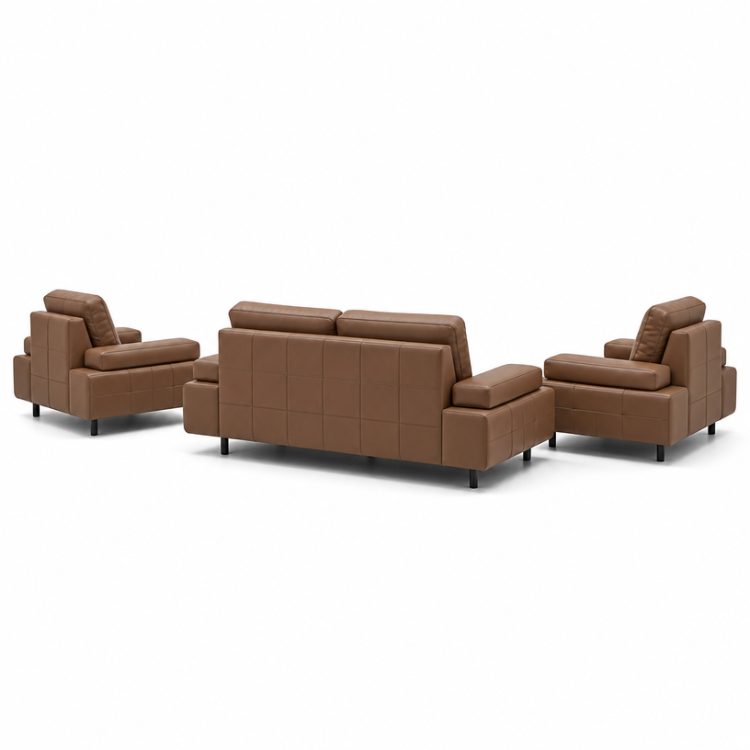 Modern Design High End Office Furniture Sofa Set 1+1+3 Living Room Leather Office Sofa detail 3