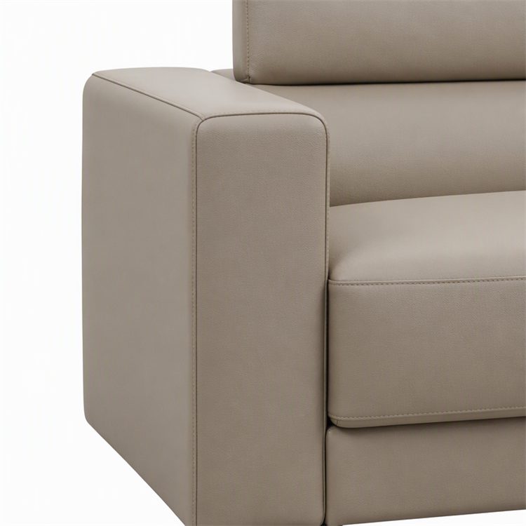 Modern PU Leather Sectional Sofa Set Durable Eco-Friendly Luxury Office High-Density Sponge Commercial Home Use Wood Metal detail 5