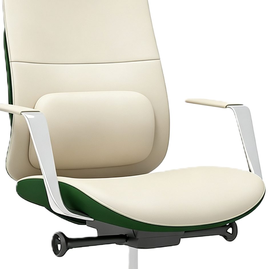 Modern High-Back Leather Executive Office Chair Ergonomic & Rotating Design for Home & Office Use detail 5