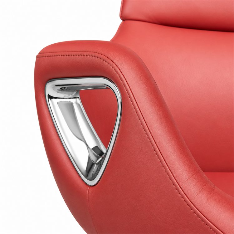 Modern PU Leather Executive Visitor Chair with Metal Sled Base Upholstered Meeting Room Guest Seating detail 5