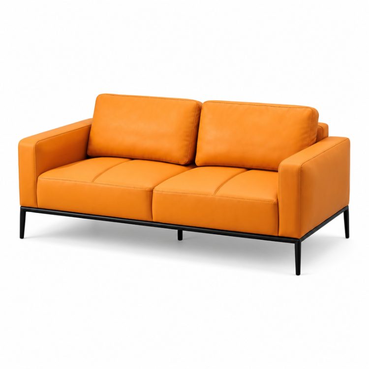 High End Modern PU Leather Office Reception Sofa High Density Foam Stainless Steel Legs for Business Offices Hotels Apartments detail 2