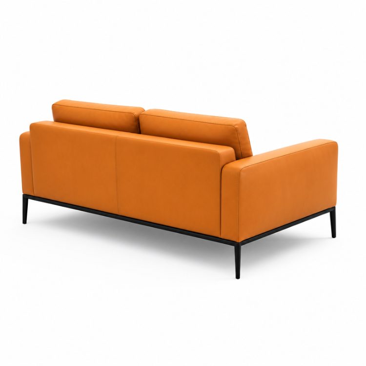 High End Modern PU Leather Office Reception Sofa High Density Foam Stainless Steel Legs for Business Offices Hotels Apartments detail 3