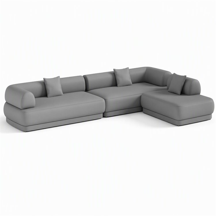 High Quality Italian Luxury Sofa Factory Vintage Design Bolster Style Backrest Couch Modern Fashion Combination Sectional Sofa detail 4